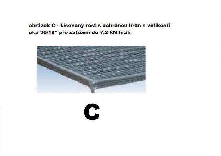 Světlík, sklepní anglický dvorek 100x100x40 - Rošt pro anglický dvorek - mřížkový 10x30 - obr. C Ronn Drain complet